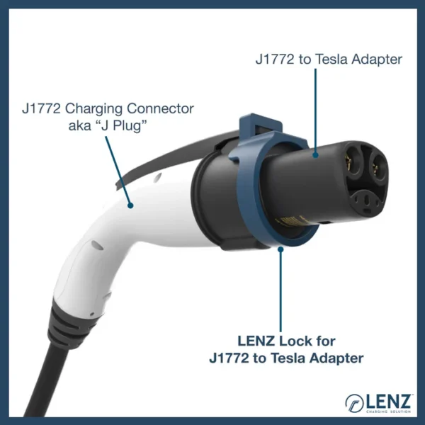 Charger Lock Compatible with J1772 to Tesla Charging Adapter - Image 2