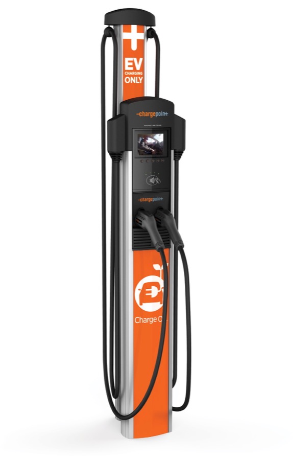 ChargePoint networked commercial EV charging station