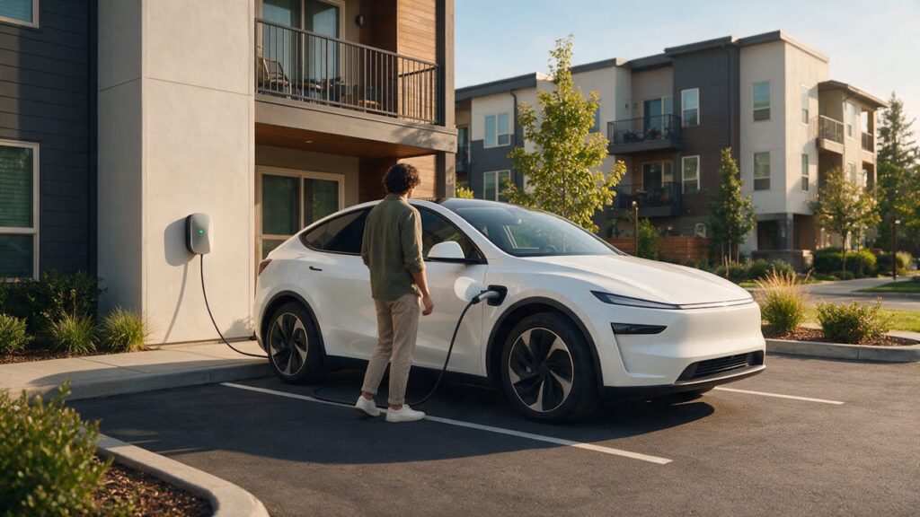 EV charging at an apartment community